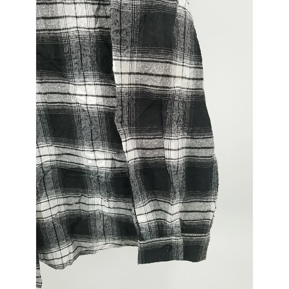 Shein Shirt Womens Large Plaid Flannel Button Up Long Sleeve‎ - Picture 5 of 6
